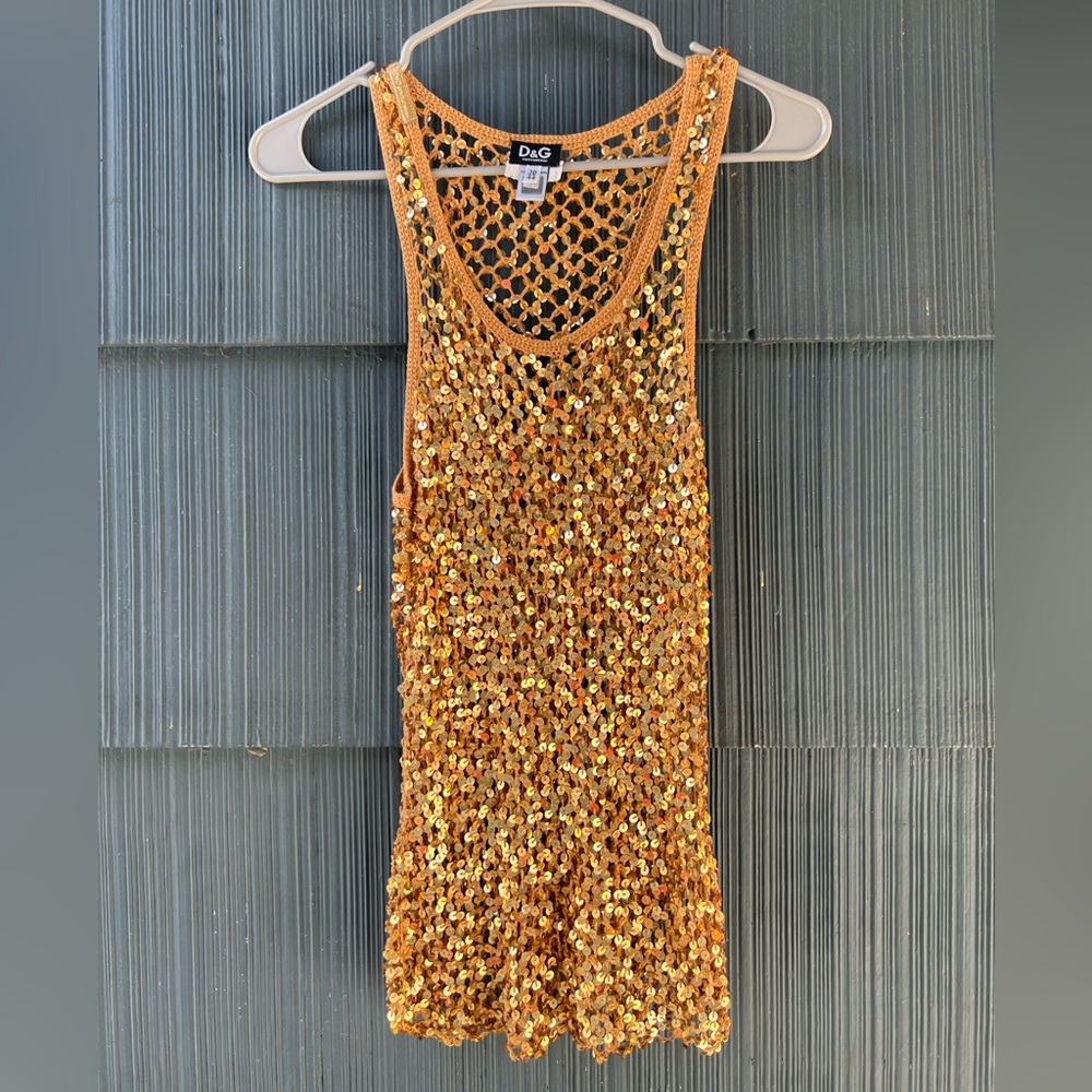 Gold sequined Dolce & Gabbana tank